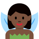 Twitter (Twemoji 14.0)  🧚🏿‍♀️  Woman Fairy: Dark Skin Tone Emoji