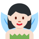 Twitter (Twemoji 14.0)  🧚🏻‍♀️  Woman Fairy: Light Skin Tone Emoji