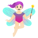 Google (Android 12L)  🧚🏻‍♀️  Woman Fairy: Light Skin Tone Emoji