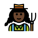 OpenMoji 13.1  👩🏿‍🌾  Woman Farmer: Dark Skin Tone Emoji