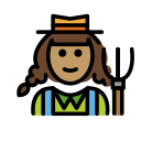 OpenMoji 13.1  👩🏽‍🌾  Woman Farmer: Medium Skin Tone Emoji