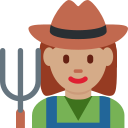 Twitter (Twemoji 14.0)  👩🏽‍🌾  Woman Farmer: Medium Skin Tone Emoji