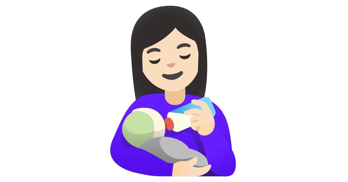 👩🏻‍🍼  Woman Feeding Baby: Light Skin Tone