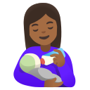 Google (Android 12L)  👩🏾‍🍼  Woman Feeding Baby: Medium-dark Skin Tone Emoji
