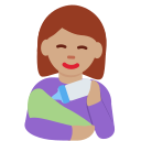 Twitter (Twemoji 14.0)  👩🏽‍🍼  Woman Feeding Baby: Medium Skin Tone Emoji