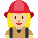 Twitter (Twemoji 14.0)  👩🏼‍🚒  Woman Firefighter: Medium-light Skin Tone Emoji