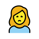 OpenMoji 13.1  🙍‍♀️  Woman Frowning Emoji
