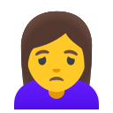 Google (Android 12L)  🙍‍♀️  Woman Frowning Emoji