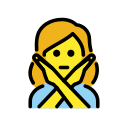 OpenMoji 13.1  🙅‍♀️  Woman Gesturing NO Emoji