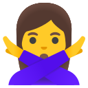 Google (Android 12L)  🙅‍♀️  Woman Gesturing NO Emoji