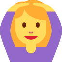 Twitter (Twemoji 14.0)  🙆‍♀️  Woman Gesturing OK Emoji