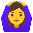 Google (Android 12L)  🙆‍♀️  Woman Gesturing OK Emoji