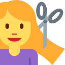 Twitter (Twemoji 14.0)  💇‍♀️  Woman Getting Haircut Emoji
