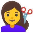 Google (Android 12L)  💇‍♀️  Woman Getting Haircut Emoji