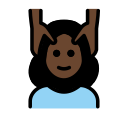 OpenMoji 13.1  💆🏿‍♀️  Woman Getting Massage: Dark Skin Tone Emoji