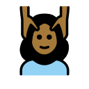 OpenMoji 13.1  💆🏾‍♀️  Woman Getting Massage: Medium-dark Skin Tone Emoji