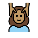 OpenMoji 13.1  💆🏽‍♀️  Woman Getting Massage: Medium Skin Tone Emoji