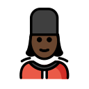 OpenMoji 13.1  💂🏿‍♀️  Woman Guard: Dark Skin Tone Emoji
