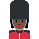 Twitter (Twemoji 14.0)  💂🏿‍♀️  Woman Guard: Dark Skin Tone Emoji