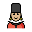 OpenMoji 13.1  💂🏼‍♀️  Woman Guard: Medium-light Skin Tone Emoji
