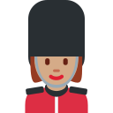 Twitter (Twemoji 14.0)  💂🏽‍♀️  Woman Guard: Medium Skin Tone Emoji