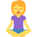 Twitter (Twemoji 14.0)  🧘‍♀️  Woman In Lotus Position Emoji