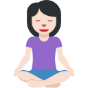 Twitter (Twemoji 14.0)  🧘🏻‍♀️  Woman In Lotus Position: Light Skin Tone Emoji