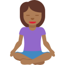 Twitter (Twemoji 14.0)  🧘🏾‍♀️  Woman In Lotus Position: Medium-dark Skin Tone Emoji