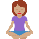 Twitter (Twemoji 14.0)  🧘🏽‍♀️  Woman In Lotus Position: Medium Skin Tone Emoji