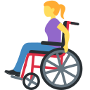 Twitter (Twemoji 14.0)  👩‍🦽  Woman In Manual Wheelchair Emoji