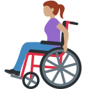 Twitter (Twemoji 14.0)  👩🏽‍🦽  Woman In Manual Wheelchair: Medium Skin Tone Emoji