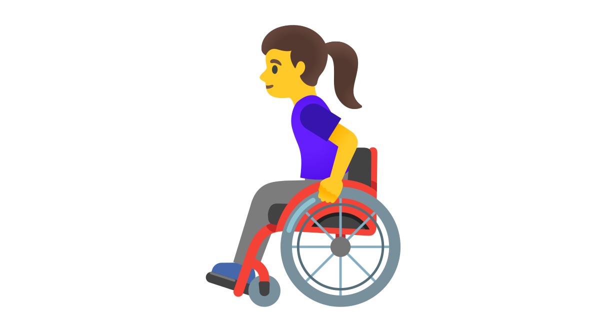 👩‍🦽  Woman In Manual Wheelchair