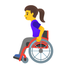 Google (Android 12L)  👩‍🦽  Woman In Manual Wheelchair Emoji
