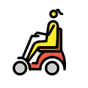OpenMoji 13.1  👩‍🦼  Woman In Motorized Wheelchair Emoji