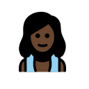 OpenMoji 13.1  🧖🏿‍♀️  Woman In Steamy Room: Dark Skin Tone Emoji