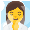 Google (Android 12L)  🧖‍♀️  Woman In Steamy Room Emoji