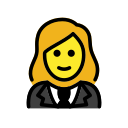 OpenMoji 13.1  🤵‍♀️  Woman In Tuxedo Emoji