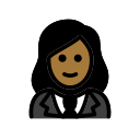 OpenMoji 13.1  🤵🏾‍♀️  Woman In Tuxedo: Medium-dark Skin Tone Emoji
