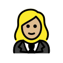 OpenMoji 13.1  🤵🏼‍♀️  Woman In Tuxedo: Medium-light Skin Tone Emoji