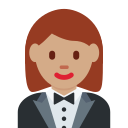Twitter (Twemoji 14.0)  🤵🏽‍♀️  Woman In Tuxedo: Medium Skin Tone Emoji
