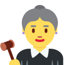 Twitter (Twemoji 14.0)  👩‍⚖️  Woman Judge Emoji