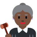 Twitter (Twemoji 14.0)  👩🏿‍⚖️  Woman Judge: Dark Skin Tone Emoji