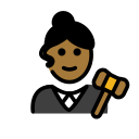 OpenMoji 13.1  👩🏾‍⚖️  Woman Judge: Medium-dark Skin Tone Emoji