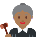 Twitter (Twemoji 14.0)  👩🏾‍⚖️  Woman Judge: Medium-dark Skin Tone Emoji