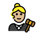 OpenMoji 13.1  👩🏼‍⚖️  Woman Judge: Medium-light Skin Tone Emoji
