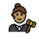 OpenMoji 13.1  👩🏽‍⚖️  Woman Judge: Medium Skin Tone Emoji