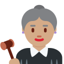 Twitter (Twemoji 14.0)  👩🏽‍⚖️  Woman Judge: Medium Skin Tone Emoji