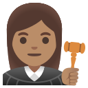 Google (Android 12L)  👩🏽‍⚖️  Woman Judge: Medium Skin Tone Emoji