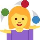 Twitter (Twemoji 14.0)  🤹‍♀️  Woman Juggling Emoji
