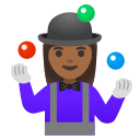 Google (Android 12L)  🤹🏾‍♀️  Woman Juggling: Medium-dark Skin Tone Emoji